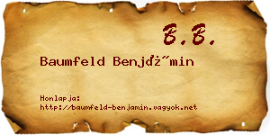 Baumfeld Benjámin névjegykártya
